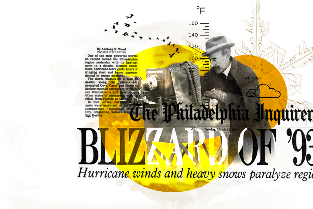 weather journalism art collage